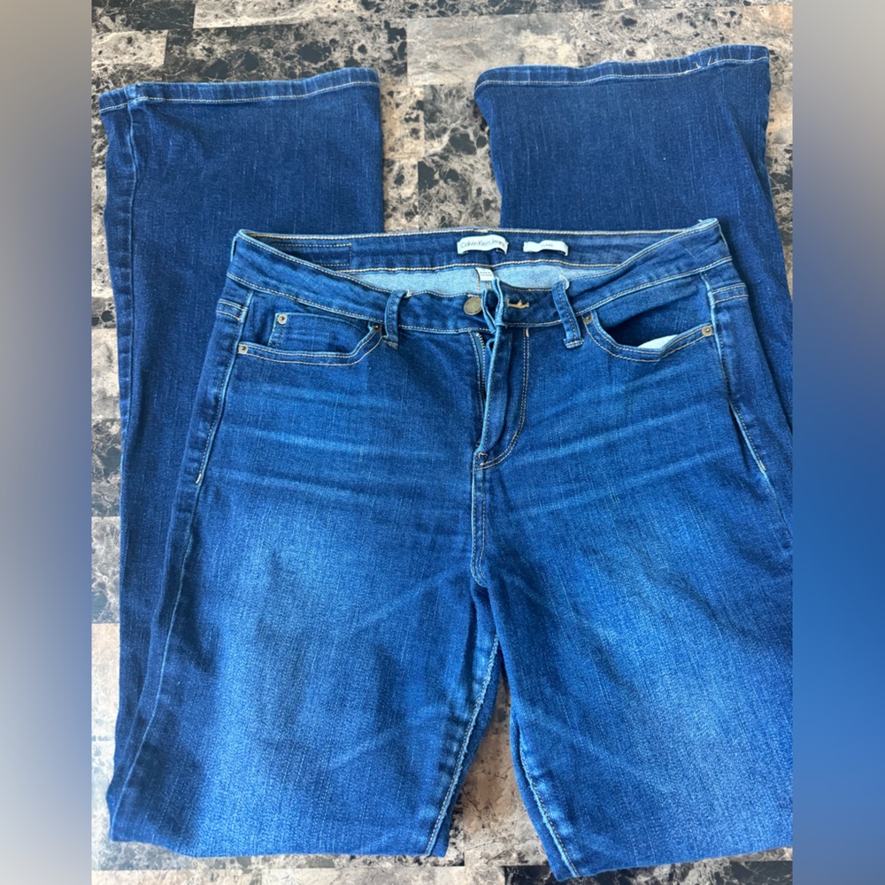 Calvin Klein Dark Blue Flare Jeans